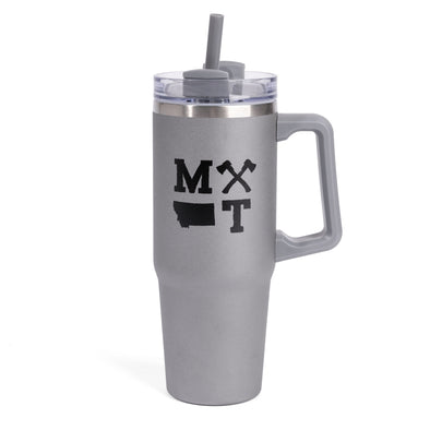 The Icons Tumbler w/Handle in Grey