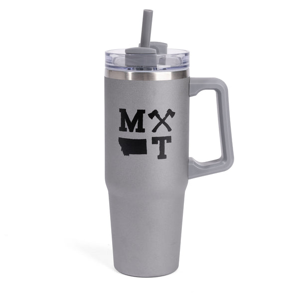 The Icons Tumbler w/Handle in Grey