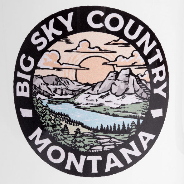 Big Sky Country Travel Mug in White
