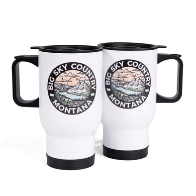 Big Sky Country Travel Mug in White