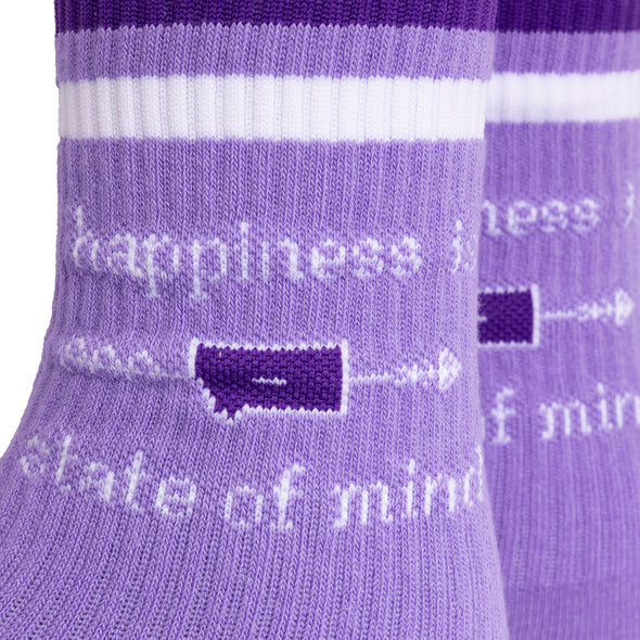 Happiness Socks in Lavender/Grape/White