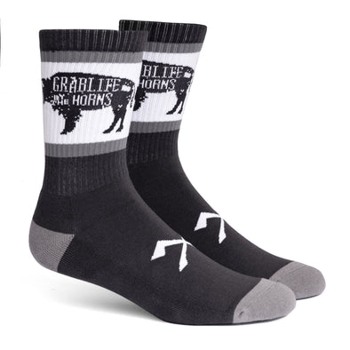 Grab Life Socks in Charcoal/Grey/White