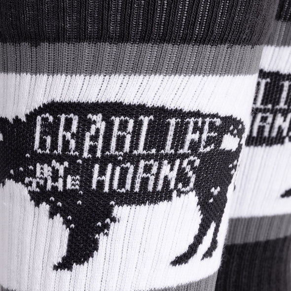 Grab Life Socks in Charcoal/Grey/White