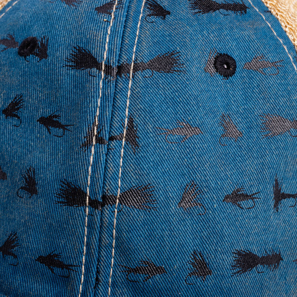 Fish On Trucker in Navy/Brown/Khaki