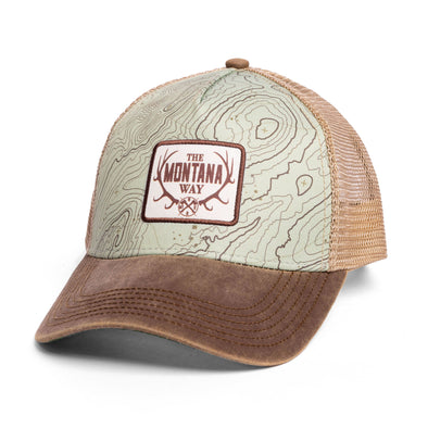 The Logo Trek Trucker in Green/Brown/Khaki