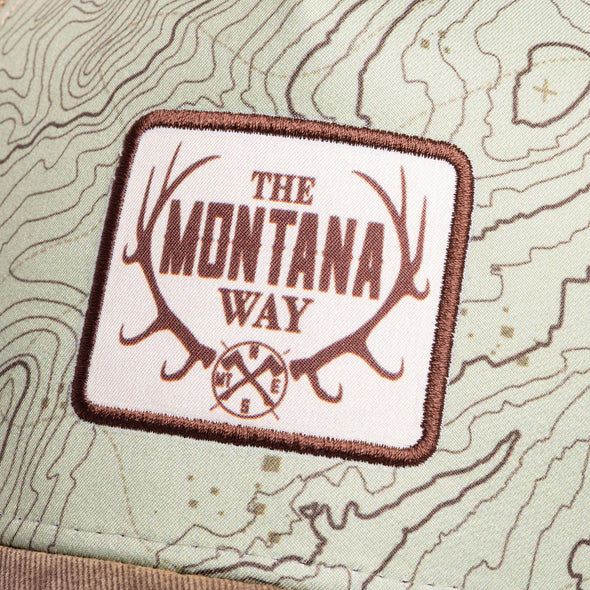 The Logo Trek Trucker in Green/Brown/Khaki