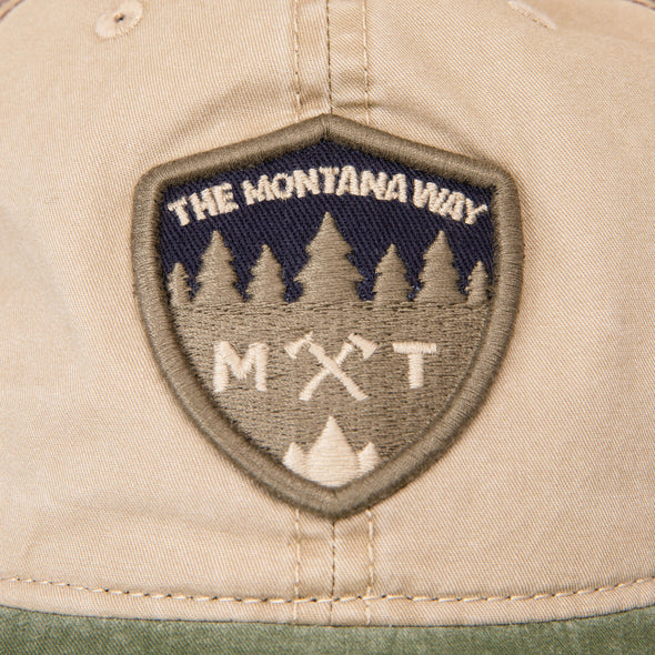 The Badge Terra Twill Hat in Khaki/Brown/Moss