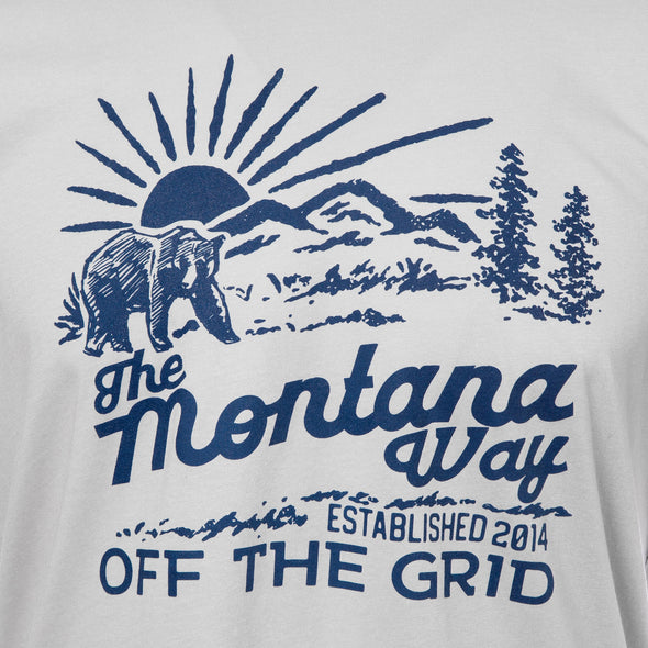 Off The Grid Tee in Silver Grey