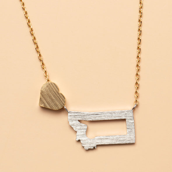 Land That I Love Necklace in Gold