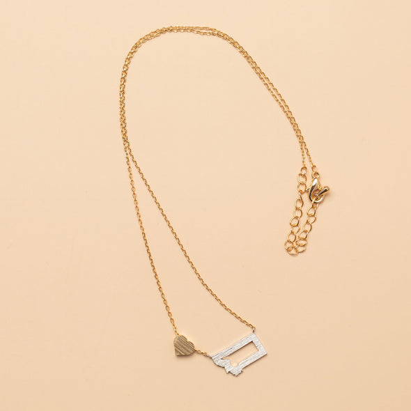 Land That I Love Necklace in Gold