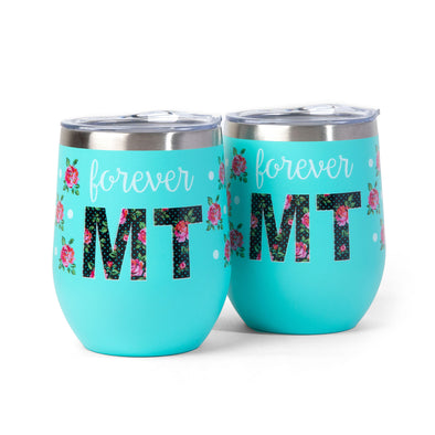 Forever Montana Wine Tumbler in Teal w/Lid