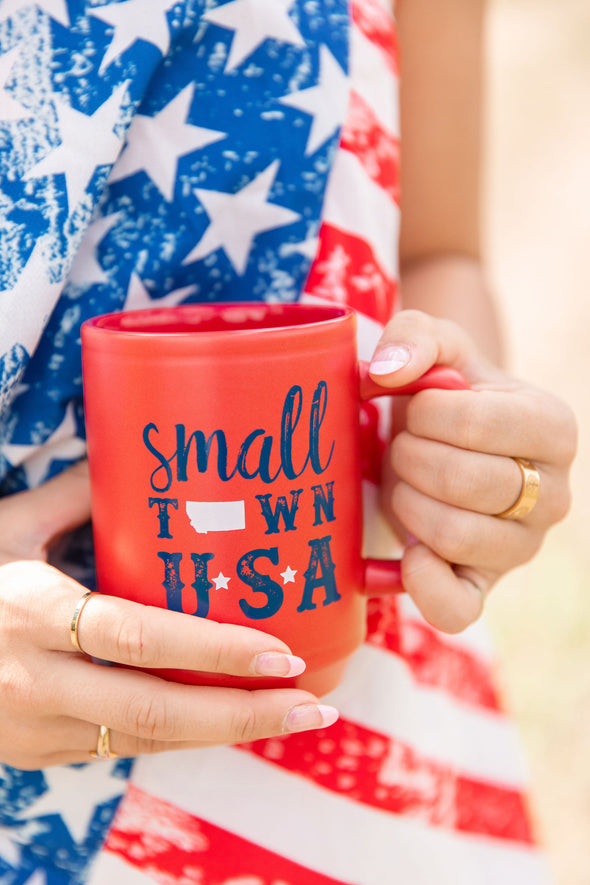 Small Town USA Mug in Red