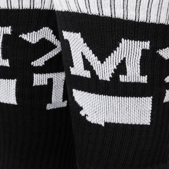 Crossed Axes Socks in White/Black