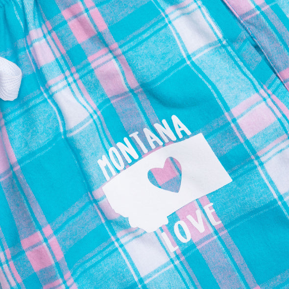 Montana Love Flannel PJ Pant in Teal Sophia