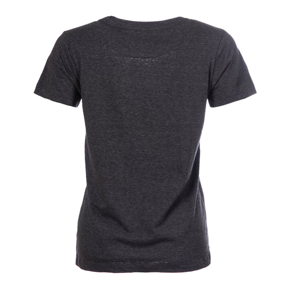 Get Lost V-Neck Tee in Charcoal Heather