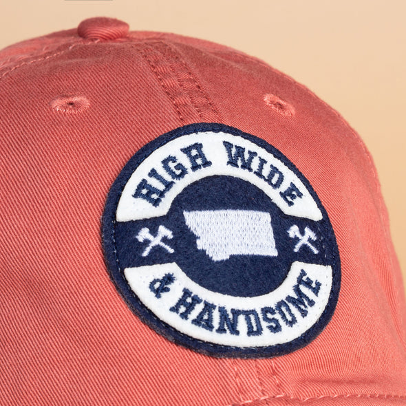 Handsome Montana Relaxed Twill Hat in Nantucket Red
