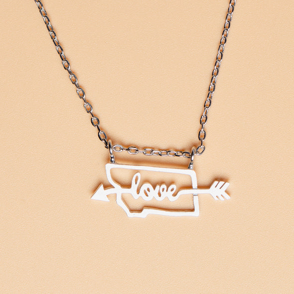 With Montana It Is Love Necklace in Silver