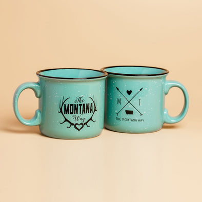 Cozy In Montana Camp Mug in Mint