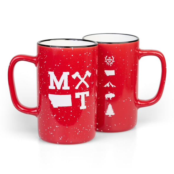 The Icons Tall Camper Mug in Red is